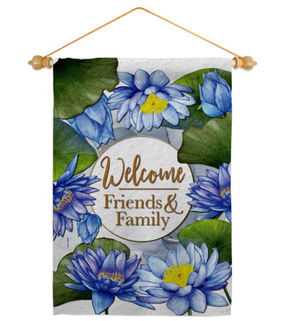 Blue Lotus - Sweet Home Inspirational Vertical Impressions Decorative Flags HG120250 Made In USA - Image 19