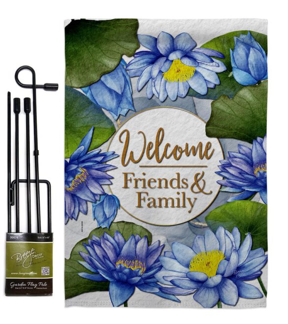 Blue Lotus - Sweet Home Inspirational Vertical Impressions Decorative Flags HG120250 Made In USA - Image 4