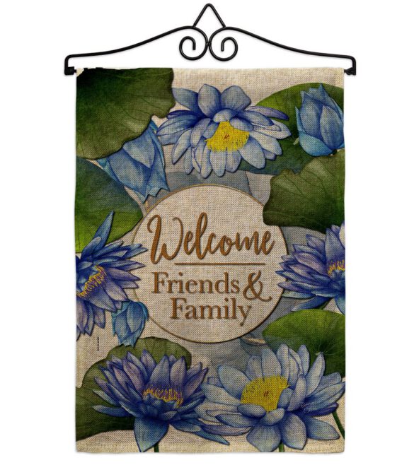 Blue Lotus - Sweet Home Inspirational Vertical Impressions Decorative Flags HG120250 Made In USA - Image 37