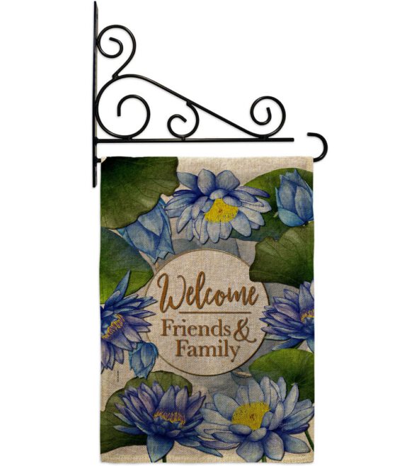 Blue Lotus - Sweet Home Inspirational Vertical Impressions Decorative Flags HG120250 Made In USA - Image 38