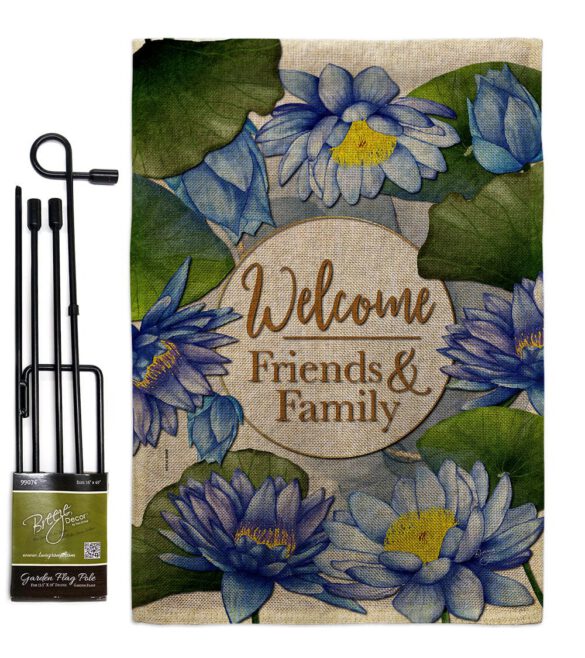 Blue Lotus - Sweet Home Inspirational Vertical Impressions Decorative Flags HG120250 Made In USA - Image 25