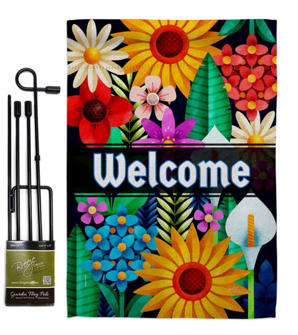 Colorful Floral - Sweet Home Inspirational Vertical Impressions Decorative Flags HG137515 Made In USA - Image 4