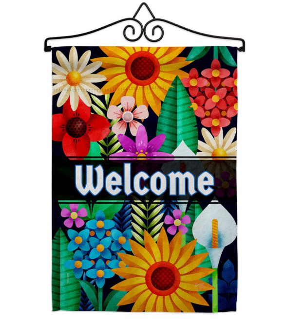 Colorful Floral - Sweet Home Inspirational Vertical Impressions Decorative Flags HG137515 Made In USA - Image 7