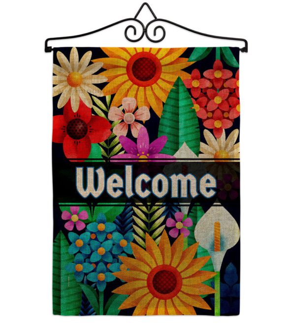 Colorful Floral - Sweet Home Inspirational Vertical Impressions Decorative Flags HG137515 Made In USA - Image 17