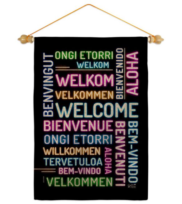 Best Welcome - Sweet Home Inspirational Vertical Impressions Decorative Flags HG137600 Made In USA - Image 22