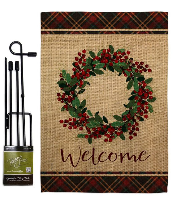 Berries Wreath - Sweet Home Inspirational Vertical Impressions Decorative Flags HG170026 Made In USA - Image 4