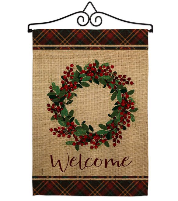 Berries Wreath - Sweet Home Inspirational Vertical Impressions Decorative Flags HG170026 Made In USA - Image 7