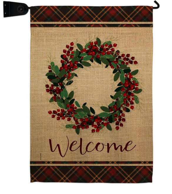 Berries Wreath - Sweet Home Inspirational Vertical Impressions Decorative Flags HG170026 Made In USA - Image 9