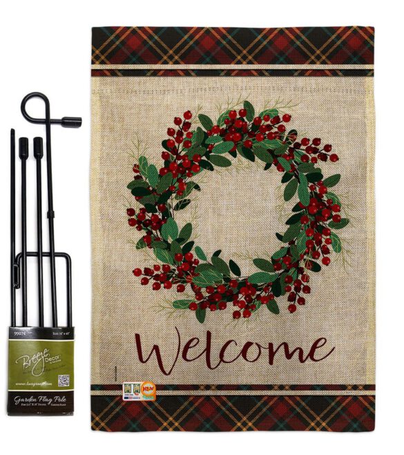 Berries Wreath - Sweet Home Inspirational Vertical Impressions Decorative Flags HG170026 Made In USA - Image 16