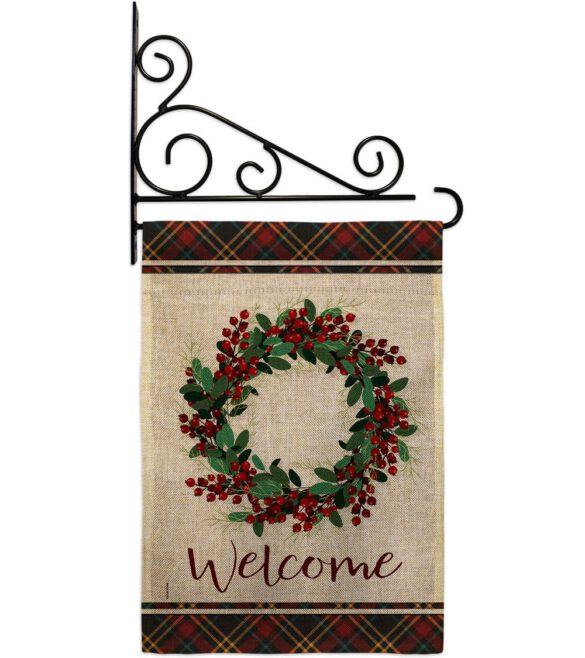 Berries Wreath - Sweet Home Inspirational Vertical Impressions Decorative Flags HG170026 Made In USA - Image 20
