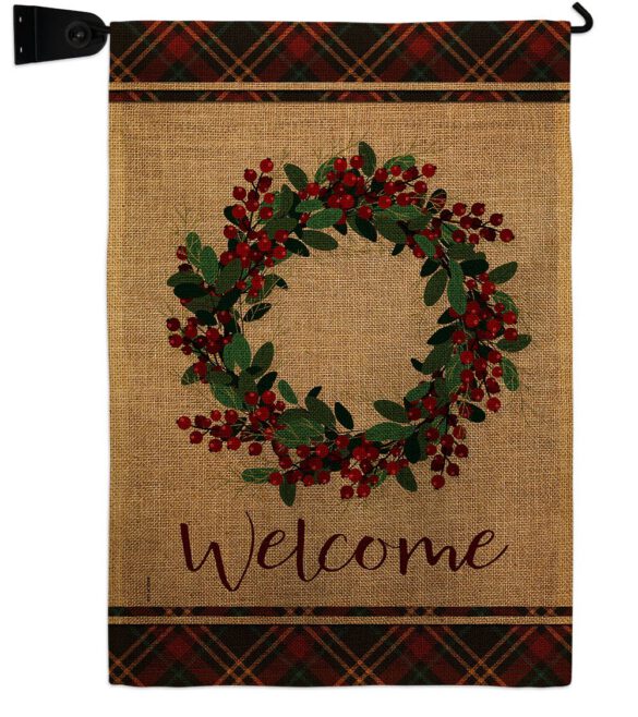 Berries Wreath - Sweet Home Inspirational Vertical Impressions Decorative Flags HG170026 Made In USA - Image 21