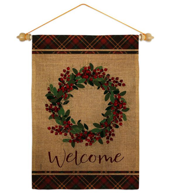 Berries Wreath - Sweet Home Inspirational Vertical Impressions Decorative Flags HG170026 Made In USA - Image 22