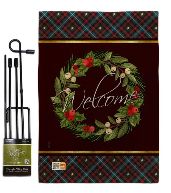 Christmas Berry Wreath - Sweet Home Inspirational Vertical Impressions Decorative Flags HG170030 Made In USA - Image 16