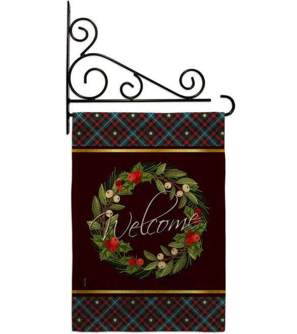 Christmas Berry Wreath - Sweet Home Inspirational Vertical Impressions Decorative Flags HG170030 Made In USA - Image 20