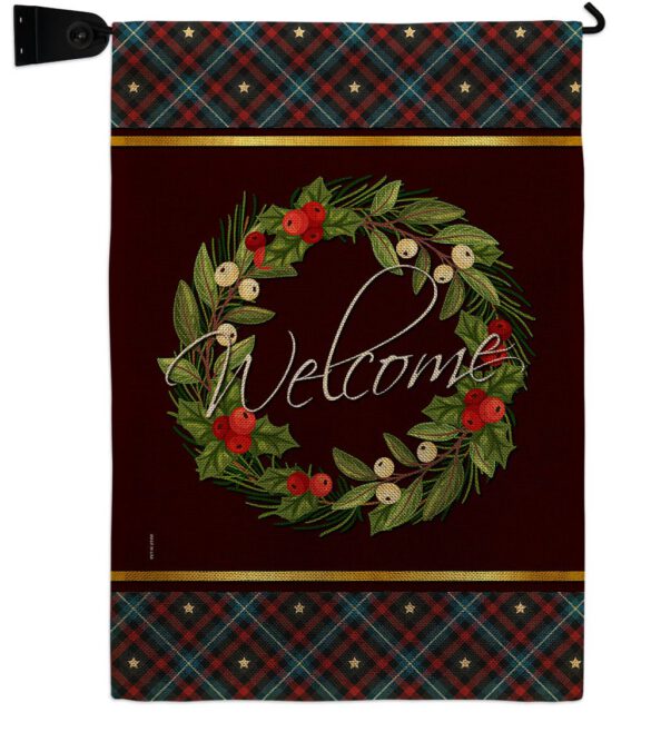 Christmas Berry Wreath - Sweet Home Inspirational Vertical Impressions Decorative Flags HG170030 Made In USA - Image 21