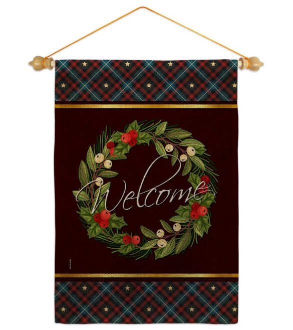 Christmas Berry Wreath - Sweet Home Inspirational Vertical Impressions Decorative Flags HG170030 Made In USA - Image 22