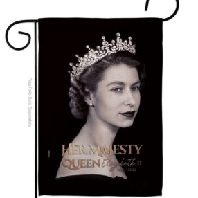Her Majesty Queen - Sympathy Inspirational Horizontal Impressions Decorative Flags HG180311 Made In USA