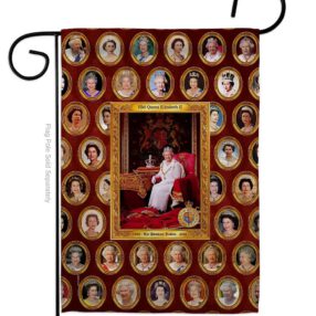 HM Queen Elizabeth II - Expression Inspirational Vertical Impressions Decorative Flags HG180316 Made In USA