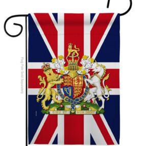 Coat Of Arms Of United Kingdom - Expression Inspirational Vertical Impressions Decorative Flags HG180324 Made In USA