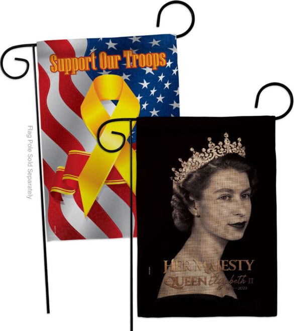 Her Majesty Queen - Sympathy Inspirational Horizontal Impressions Decorative Flags HG180311 Made In USA - Image 34