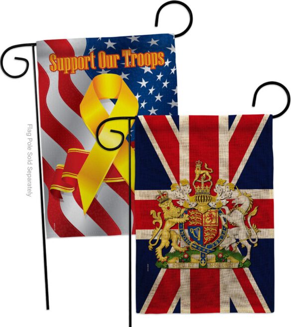 Coat Of Arms Of United Kingdom - Expression Inspirational Vertical Impressions Decorative Flags HG180324 Made In USA - Image 34