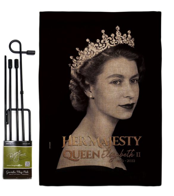 Her Majesty Queen - Sympathy Inspirational Horizontal Impressions Decorative Flags HG180311 Made In USA - Image 25