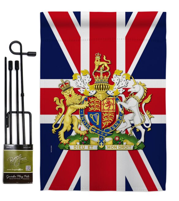 Coat Of Arms Of United Kingdom - Expression Inspirational Vertical Impressions Decorative Flags HG180324 Made In USA - Image 4