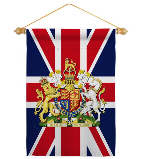 Coat Of Arms Of United Kingdom - Expression Inspirational Vertical Impressions Decorative Flags HG180324 Made In USA - Image 19