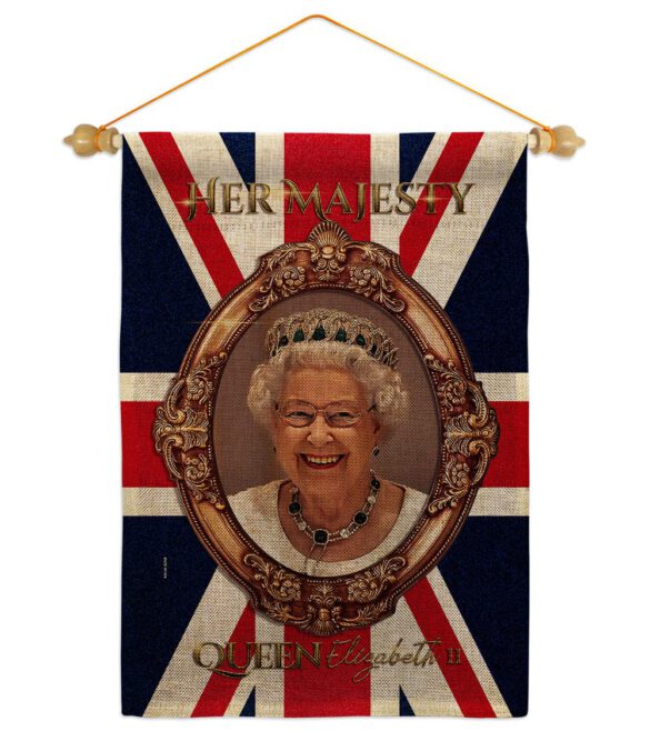 Her Majesty QE II - Expression Inspirational Vertical Impressions Decorative Flags HG180340 Made In USA - Image 40
