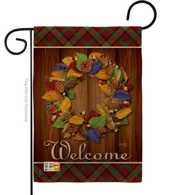 Fall Wreath - Thanksgiving Fall Vertical Impressions Decorative Flags HG113036 Imported - Image 8