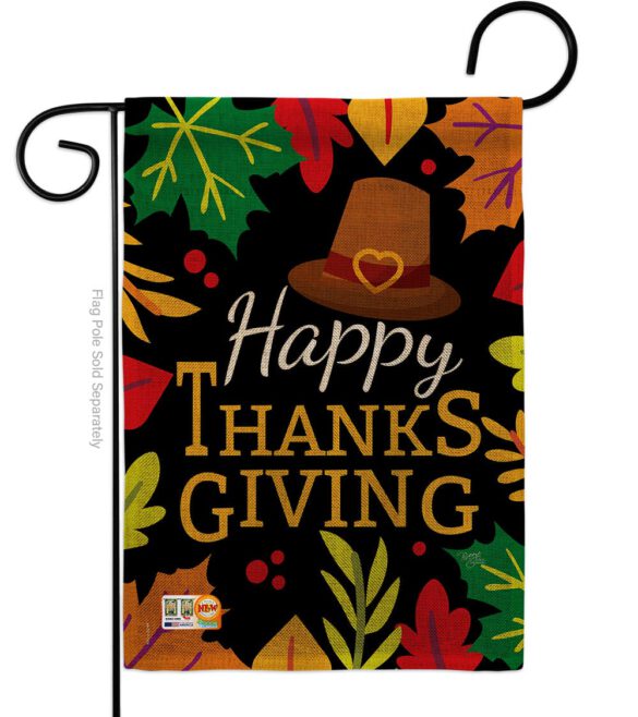 Happy Thanksgiving Leaves - Thanksgiving Fall Vertical Impressions Decorative Flags HG113062 Made In USA - Image 8
