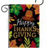 Happy Thanksgiving Leaves - Thanksgiving Fall Vertical Impressions Decorative Flags HG113062 Made In USA