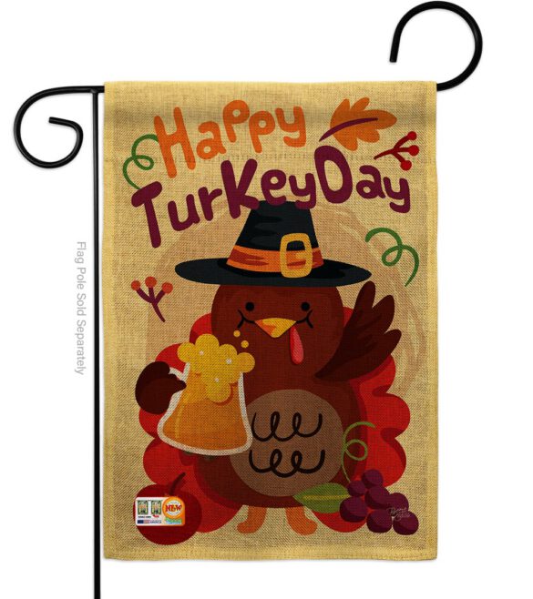 Happy Turkey Day - Thanksgiving Fall Vertical Impressions Decorative Flags HG113065 Made In USA - Image 8
