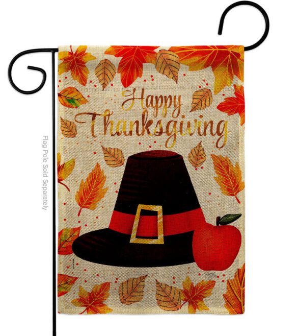 Capotain Thanksgiving - Thanksgiving Fall Vertical Impressions Decorative Flags HG113109 Made In USA - Image 13