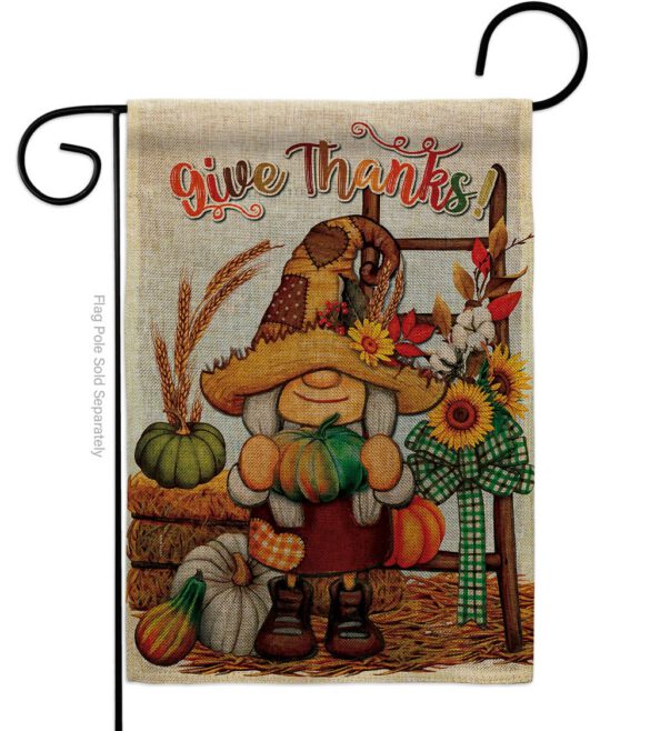 Give Thanks - Thanksgiving Fall Vertical Impressions Decorative Flags HG130417 Made In USA - Image 22
