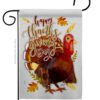 Happy Thanksgiving Turkey - Thanksgiving Fall Vertical Impressions Decorative Flags HG137075 Made In USA