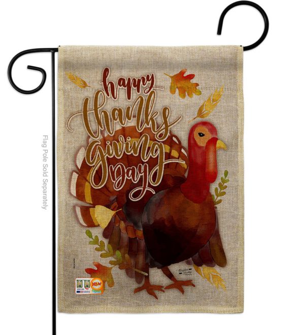 Happy Thanksgiving Turkey - Thanksgiving Fall Vertical Impressions Decorative Flags HG137075 Made In USA - Image 8