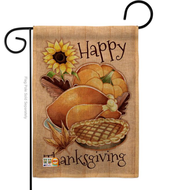Happy Thanksgiving Feast - Thanksgiving Fall Vertical Impressions Decorative Flags HG137076 Made In USA - Image 8