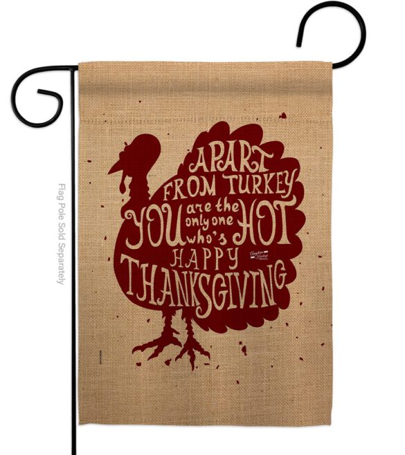 A Part From Turkey - Thanksgiving Fall Vertical Impressions Decorative Flags HG137118 Made In USA - Image 2