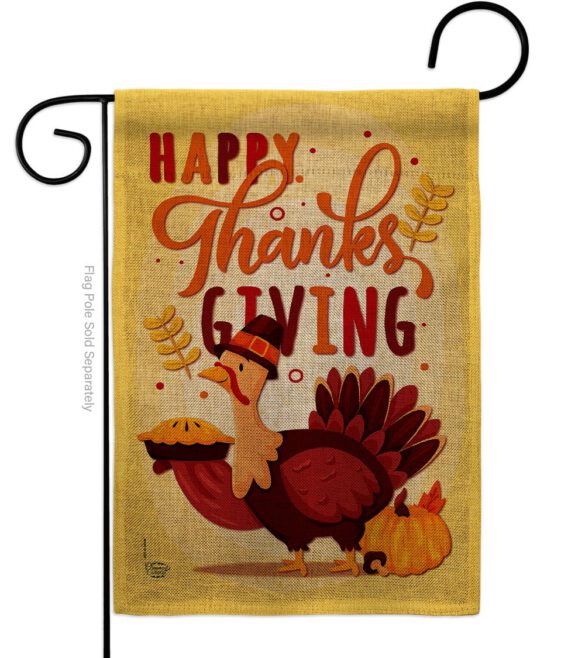 Happy ThanksGiving - Thanksgiving Fall Vertical Impressions Decorative Flags HG192228 Made In USA - Image 11