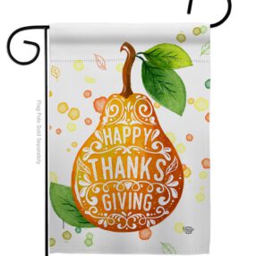 Happy Thanks Giving - Thanksgiving Fall Vertical Impressions Decorative Flags HG192253 Made In USA