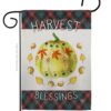 Colorful Pumpkin Thanksgiving - Thanksgiving Fall Vertical Impressions Decorative Flags HG192272 Made In USA