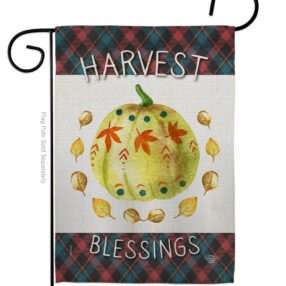 Colorful Pumpkin Thanksgiving - Thanksgiving Fall Vertical Impressions Decorative Flags HG192272 Made In USA