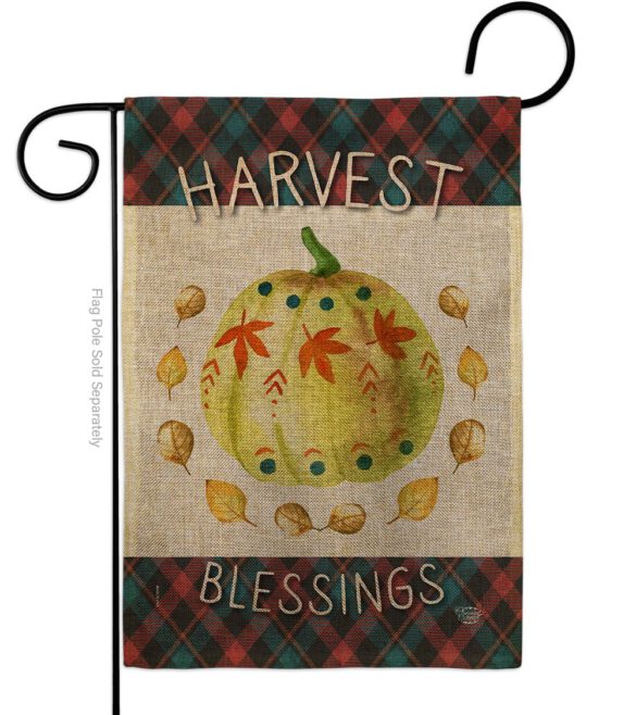Colorful Pumpkin Thanksgiving - Thanksgiving Fall Vertical Impressions Decorative Flags HG192272 Made In USA - Image 11