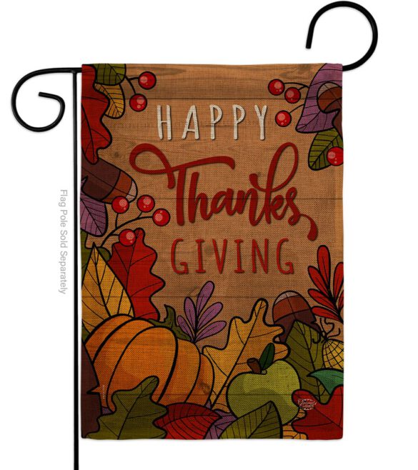 Happy Thanks Giving - Thanksgiving Fall Vertical Impressions Decorative Flags HG192294 Made In USA - Image 11