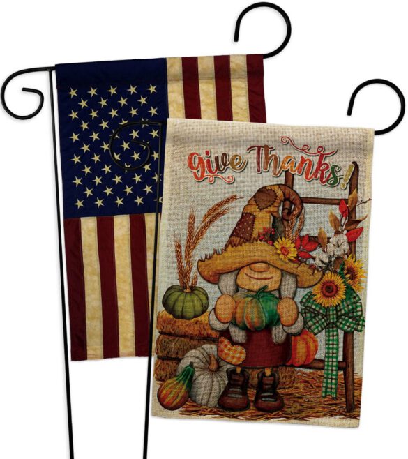 Give Thanks - Thanksgiving Fall Vertical Impressions Decorative Flags HG130417 Made In USA - Image 28