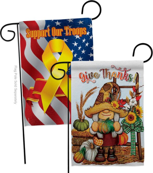 Give Thanks - Thanksgiving Fall Vertical Impressions Decorative Flags HG130417 Made In USA - Image 13