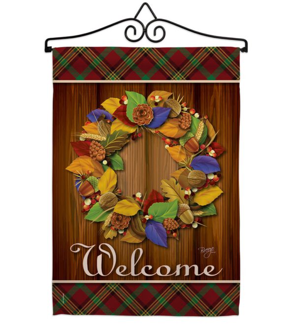 Fall Wreath - Thanksgiving Fall Vertical Impressions Decorative Flags HG113036 Imported - Image 7