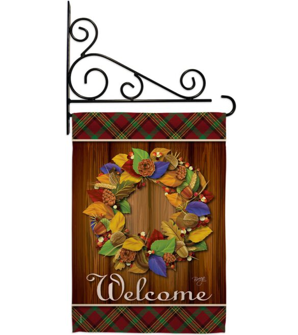 Fall Wreath - Thanksgiving Fall Vertical Impressions Decorative Flags HG113036 Imported - Image 11
