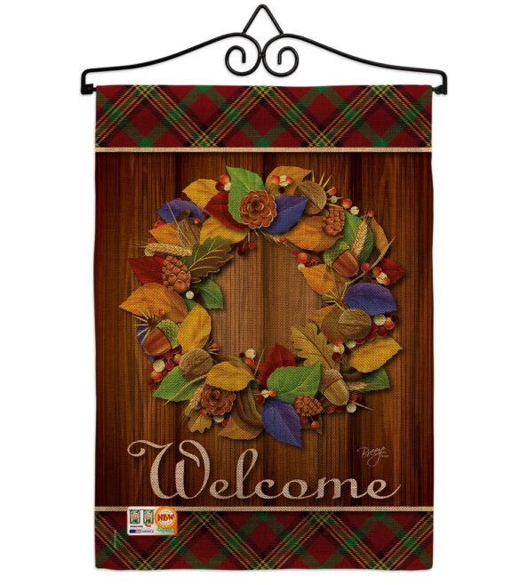 Fall Wreath - Thanksgiving Fall Vertical Impressions Decorative Flags HG113036 Imported - Image 10
